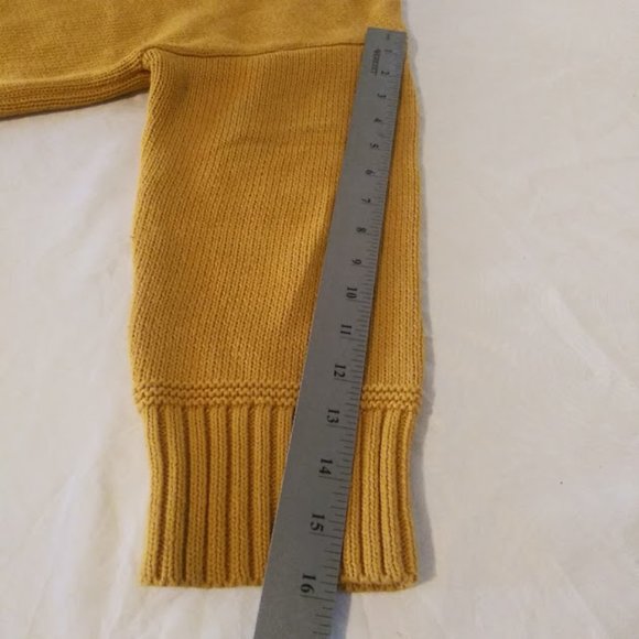 Prima women's size M yellow chunky button up sweater - Picture 9 of 14